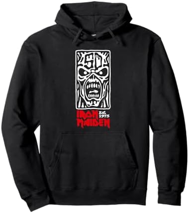 Amazon.com: Iron Maiden Distressed Logo Stacked Pullover Hoodie